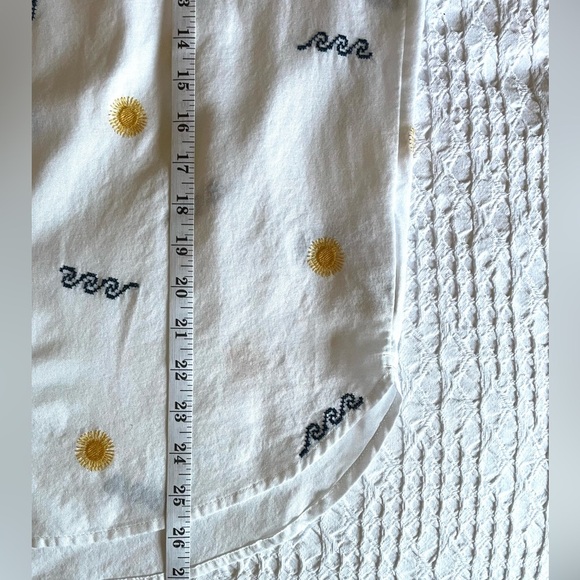 MADEWELL White Embroidered Cotton Button Down Shirt Top XS/S Women’s - Picture 12 of 14